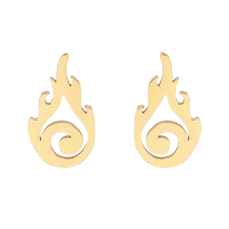 Сережки Xuping TTM Stainless Steel колір 14К пусети «Полум'я» фото №21