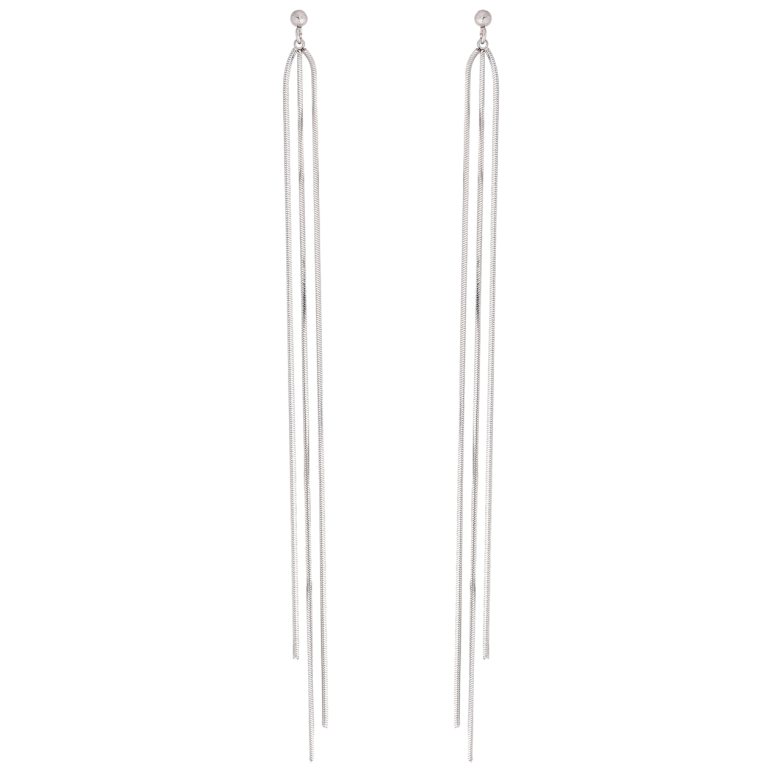 Сережки Xuping TTM Stainless Steel колір Родій пусети «Підвіски з ланцюжків» фото №1