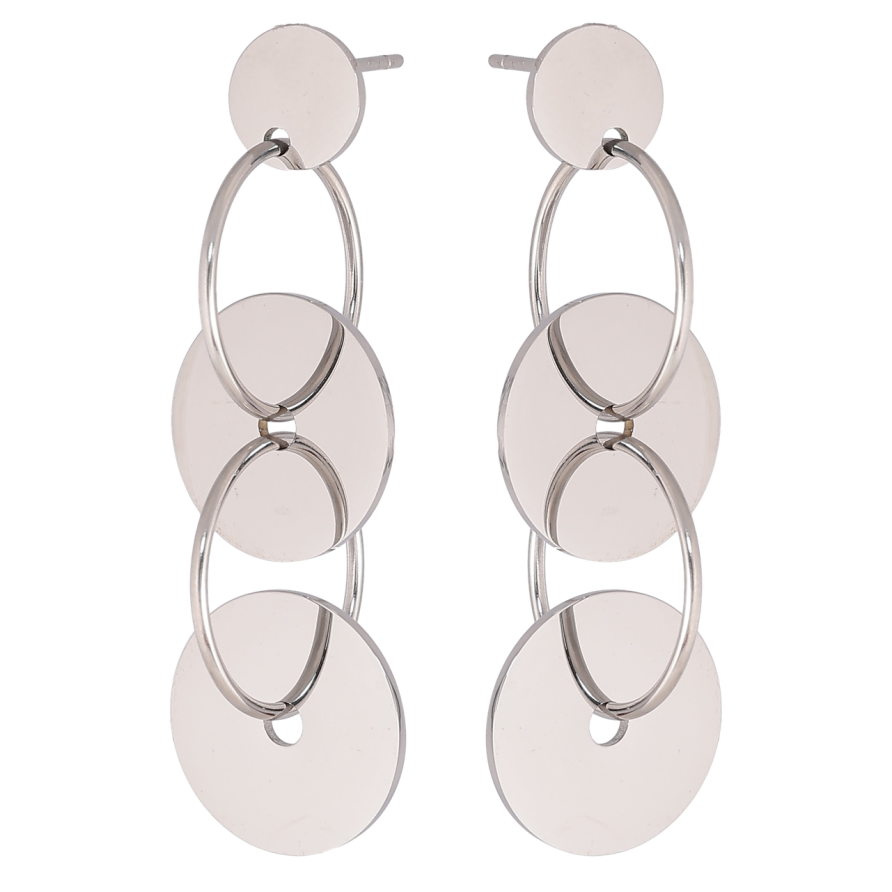 Сережки Xuping TTM Stainless Steel колір Родій пусети «Декоративні підвіски» фото №1