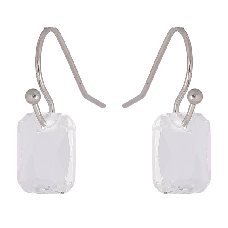 Сережки Xuping TTM Stainless Steel колір Родій французький замок «Кристали» фото №11 Сережки Xuping TTM Stainless Steel колір Родій французький замок «Кристали» фото №11