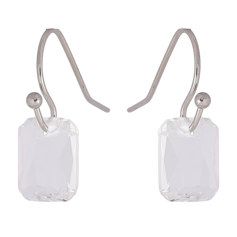 Серьги Xuping TTM Stainless Steel цвет Родий французский замок Кристаллы фото №1