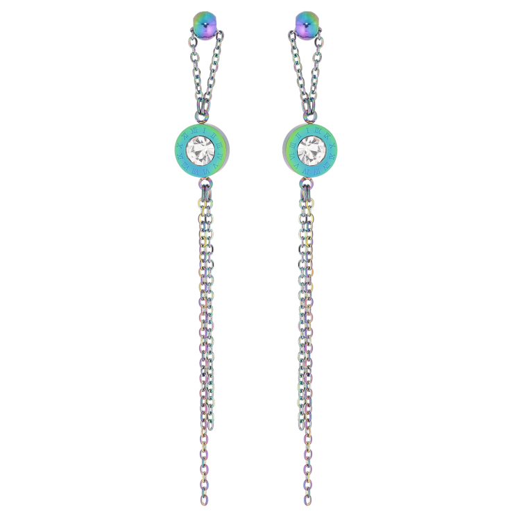 Сережки Xuping TTM Stainless Steel колір Хамелеон пусети «Декоративні підвіски» фото №20