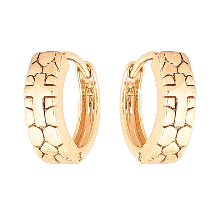 Серьги Xuping Позолота 18K колечки Узор Крестик фото №20