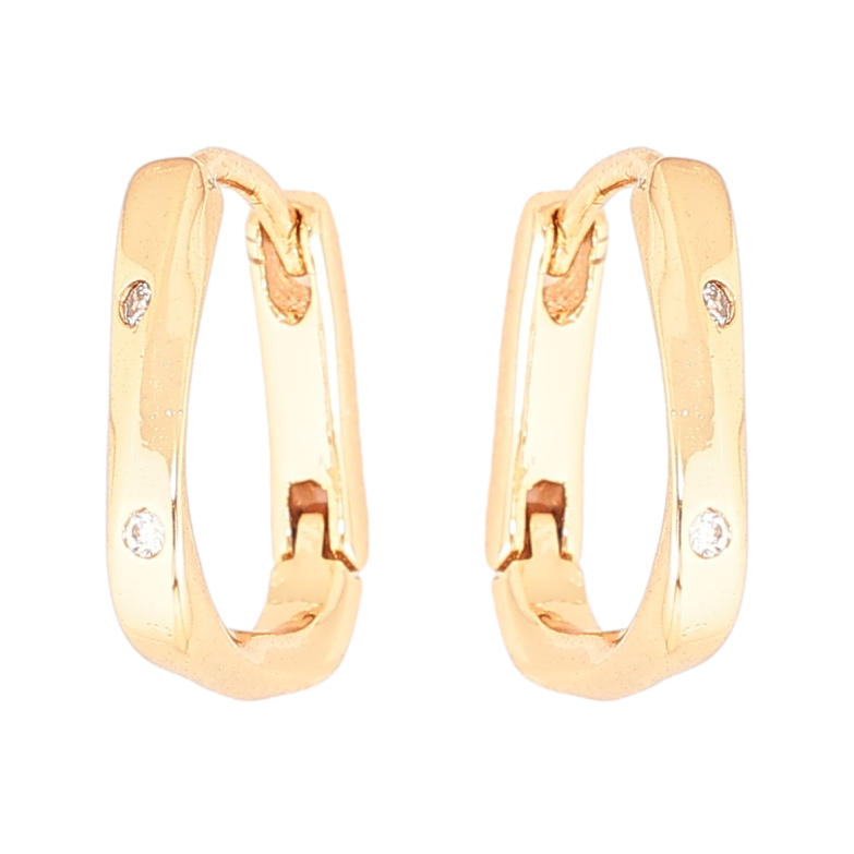 Серьги Xuping Позолота 18K колечки Узор с кристаллами фото №2