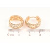 Серьги Xuping Позолота 18K колечки Узор с кристаллами фото №2