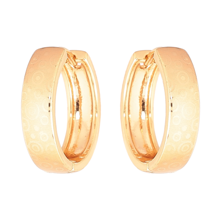 Серьги Xuping Позолота 18K колечки Узор напылением фото №22
