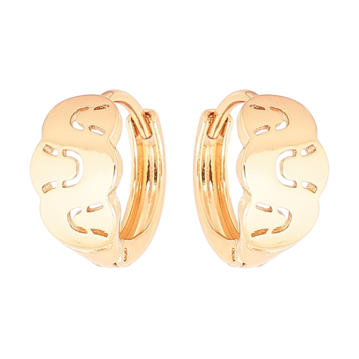 Сережки Xuping Позолота 18K колечка «Декоративний візерунок» фото №23 Сережки Xuping Позолота 18K колечка «Декоративний візерунок» фото №23
