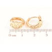 Сережки Xuping Позолота 18K колечка «Декоративний візерунок» фото №2