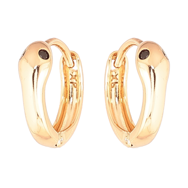 Серьги Xuping Позолота 18K колечки Змейки фото №20