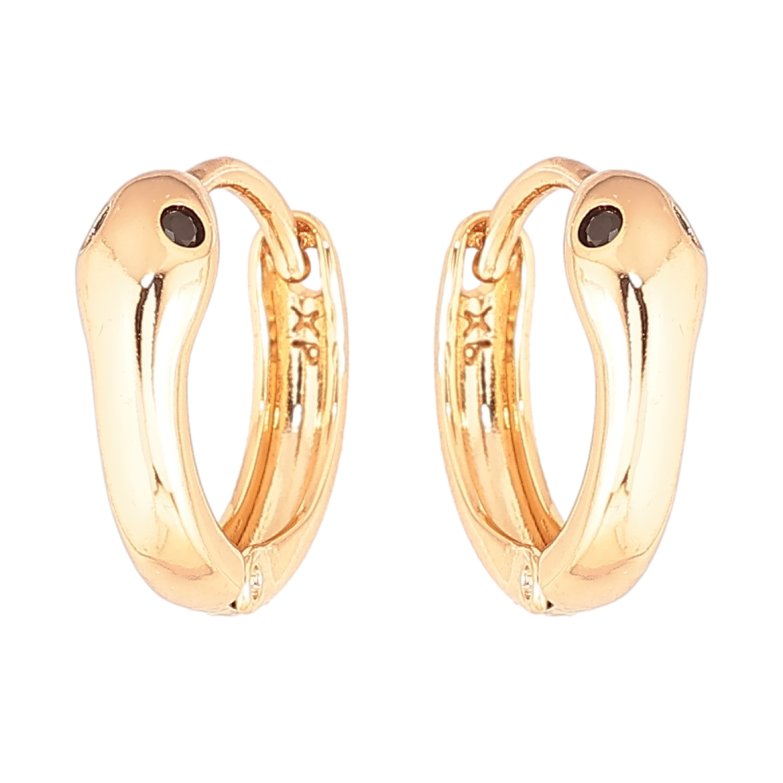 Сережки Xuping Позолота 18K колечка «Змійки» фото №1 Сережки Xuping Позолота 18K колечка «Змійки» фото №1