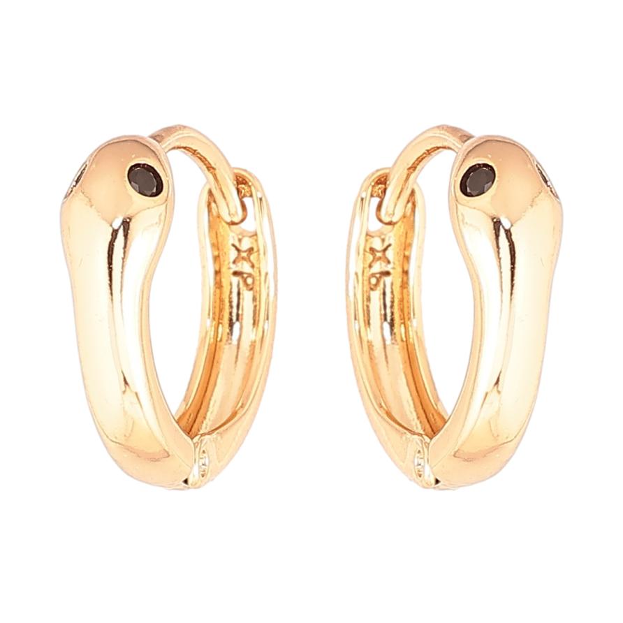 Серьги Xuping Позолота 18K колечки Змейки фото №1 Серьги Xuping Позолота 18K колечки Змейки фото №1