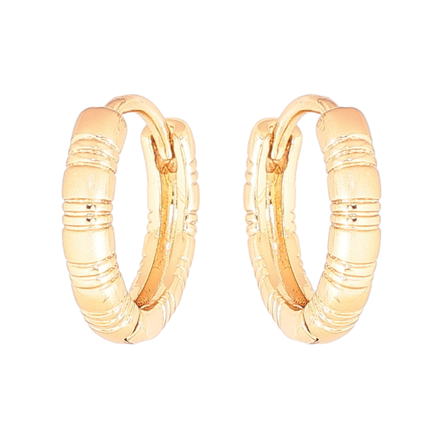 Серьги Xuping Позолота 18K колечки Декоративный узор с напылением ø 14мм фото №1