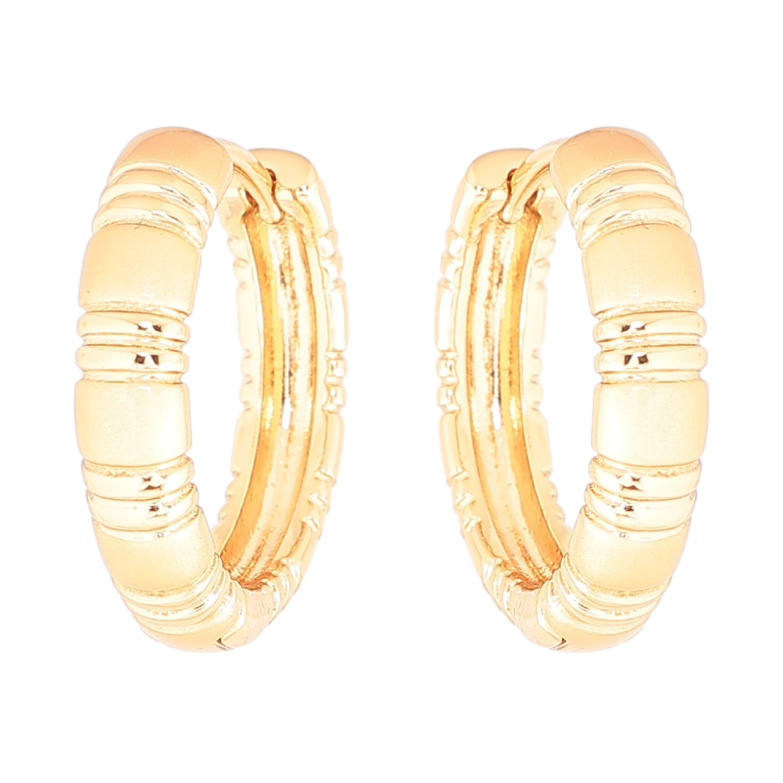 Серьги Xuping Позолота 18K колечки Декоративный узор с напылением ø 20мм фото №1