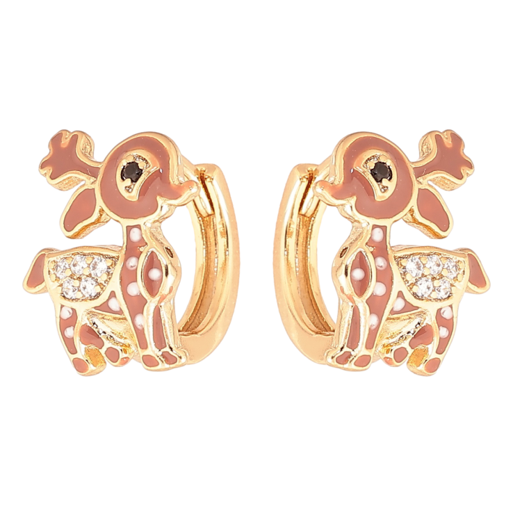 Сережки Xuping Позолота 18K колечка «Оленята» фото №21 Сережки Xuping Позолота 18K колечка «Оленята» фото №21