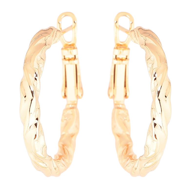 Серьги Xuping Позолота 18K кольца (конго) Декоративный узор ø 2.5см фото №14