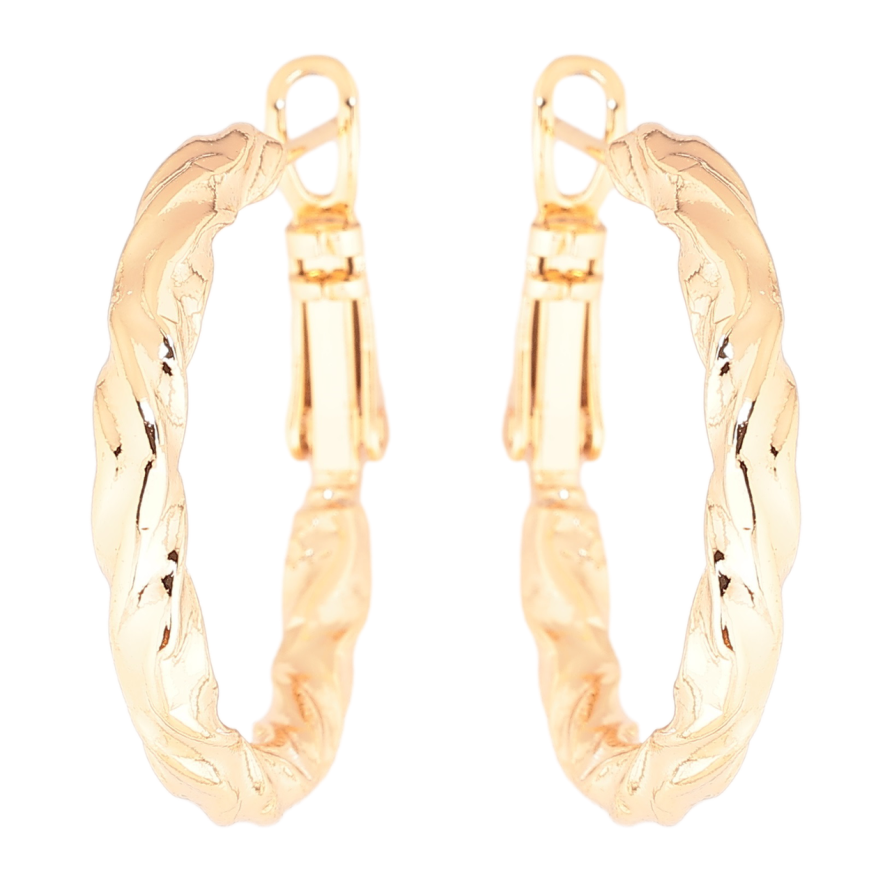 Серьги Xuping Позолота 18K кольца (конго) Декоративный узор ø 2.5см фото №1