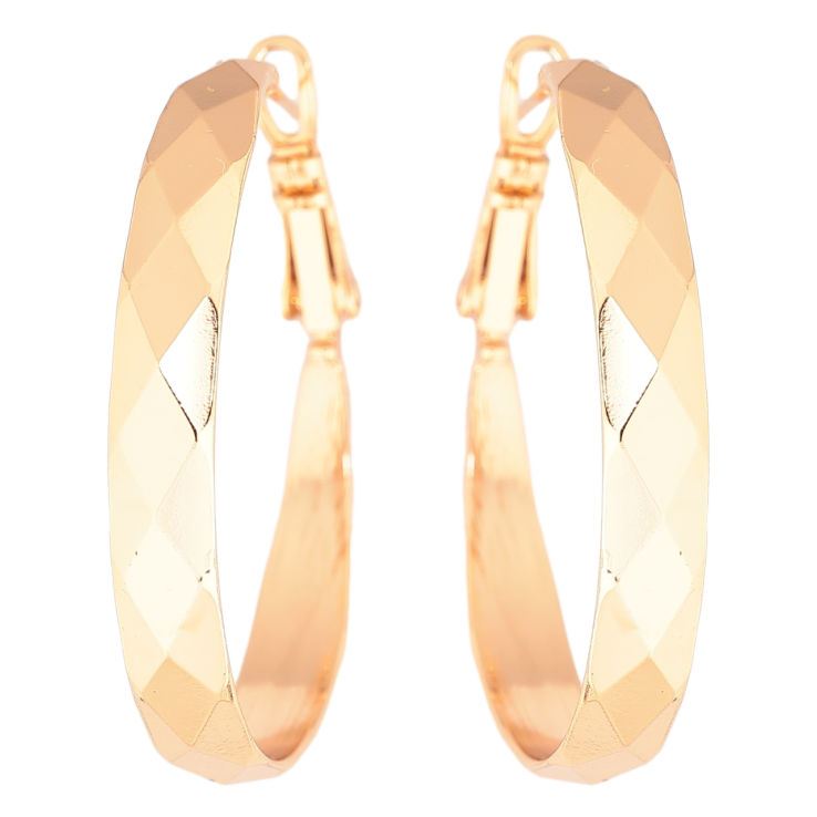 Серьги Xuping Позолота 18K кольца (конго) Декоративный узор ø 3.5см фото №22