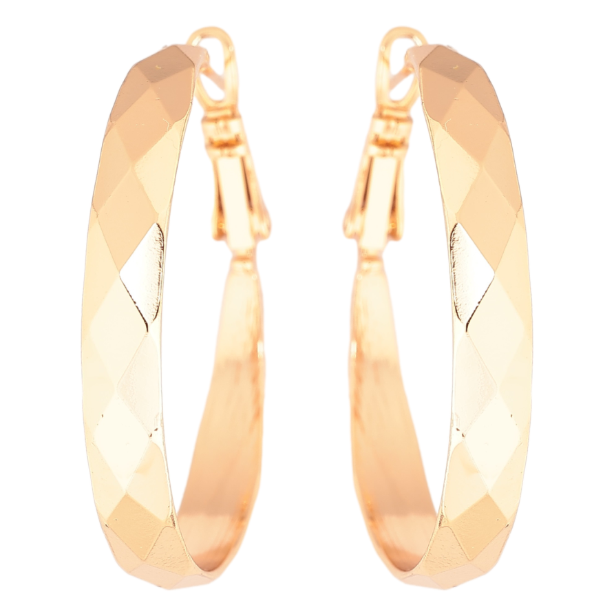 Серьги Xuping Позолота 18K кольца (конго) Декоративный узор ø 3.5см фото №1