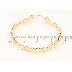 Серьги Xuping Позолота 18K кольца (конго) Узор сердечки ø 3.5см фото №2