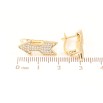Сережки Xuping Позолота 18K англійський замок «Стрілки з інкрустацією кристалами» фото №2