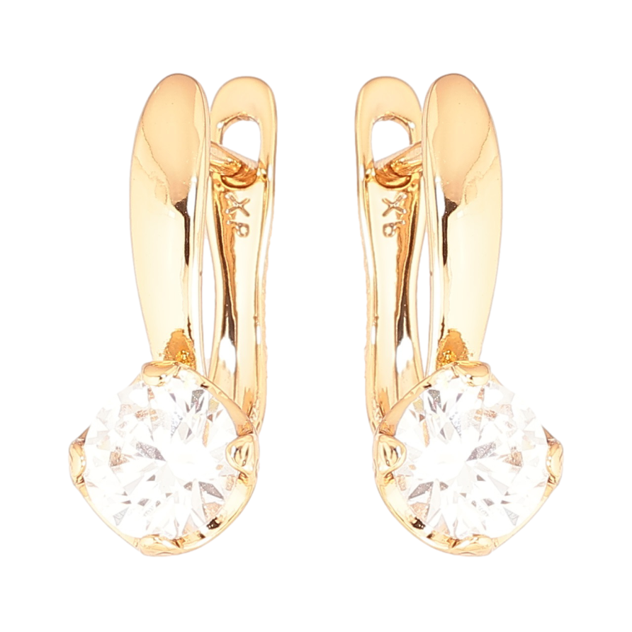 Сережки Xuping Позолота 18K англійський замок «Кристали на дужках» фото №1