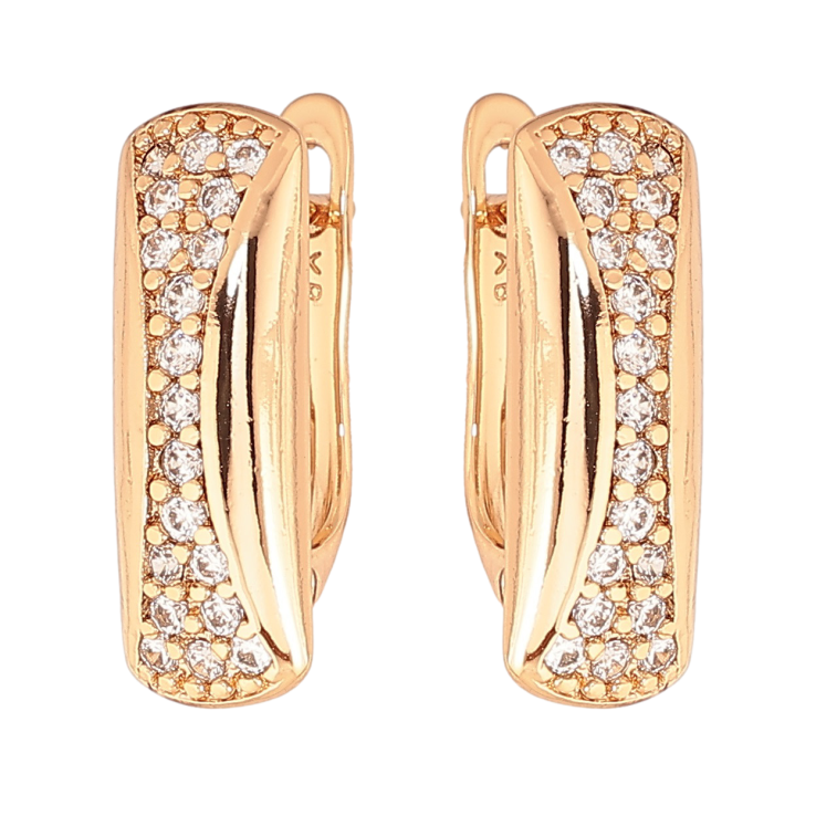 Серьги Xuping Позолота 18K английский замок Инкрустация кристаллами фото №17