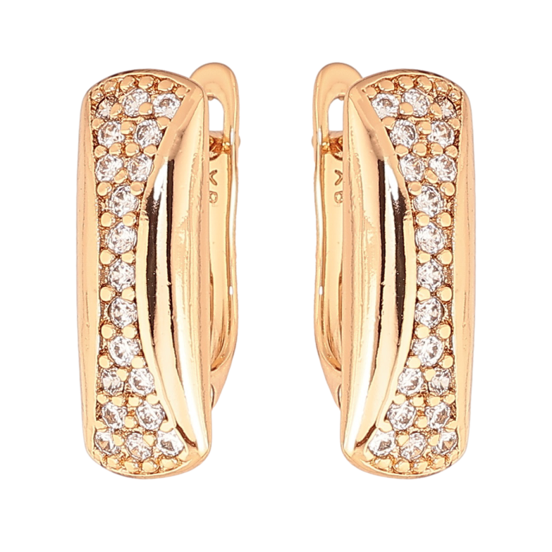 Сережки Xuping Позолота 18K англійський замок «Інкрустація кристалами» фото №1