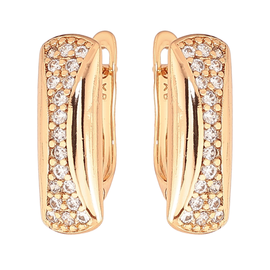 Серьги Xuping Позолота 18K английский замок Инкрустация кристаллами фото №1