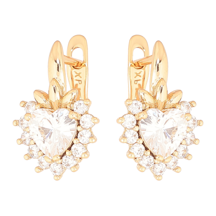 Сережки Xuping Позолота 18K англійський замок «Кришталеві ягідки» фото №22