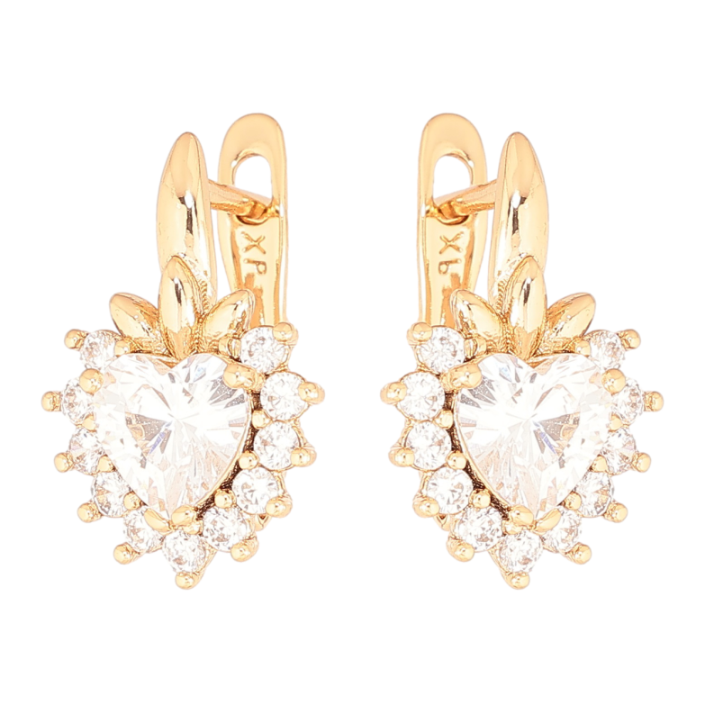 Сережки Xuping Позолота 18K англійський замок «Кришталеві ягідки» фото №1