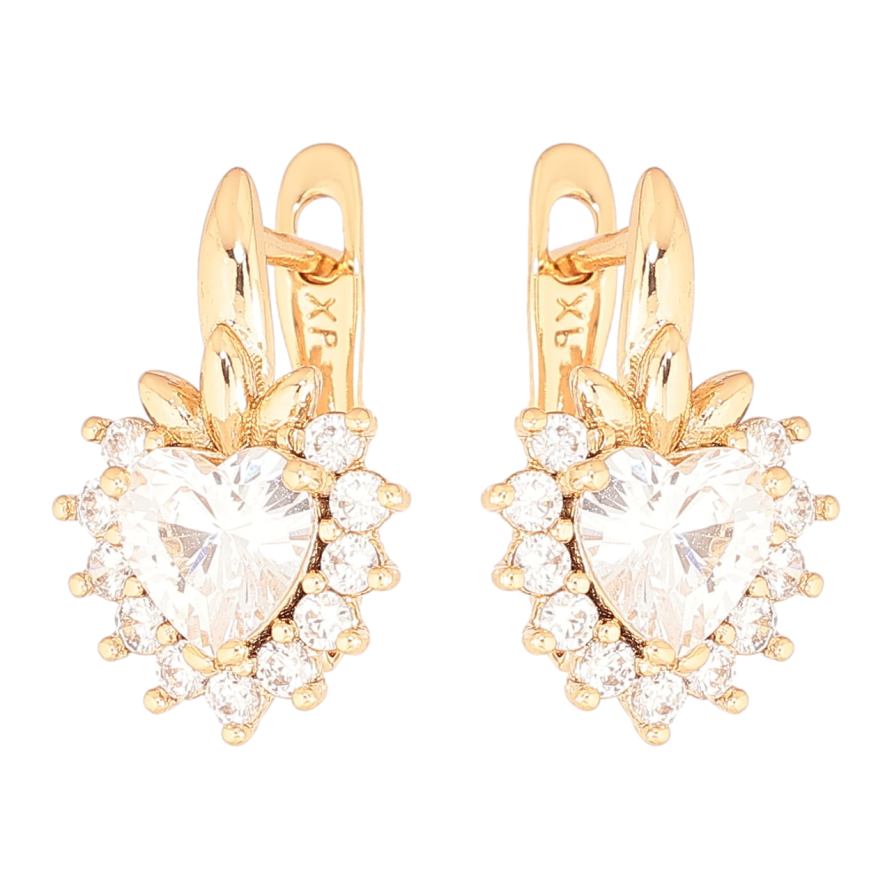 Сережки Xuping Позолота 18K англійський замок «Кришталеві ягідки» фото №1