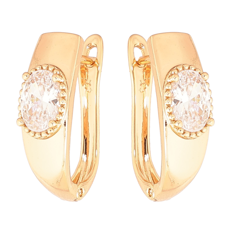 Серьги Xuping Позолота 18K английский замок Вставка кристалл фото №7 Серьги Xuping Позолота 18K английский замок Вставка кристалл фото №7