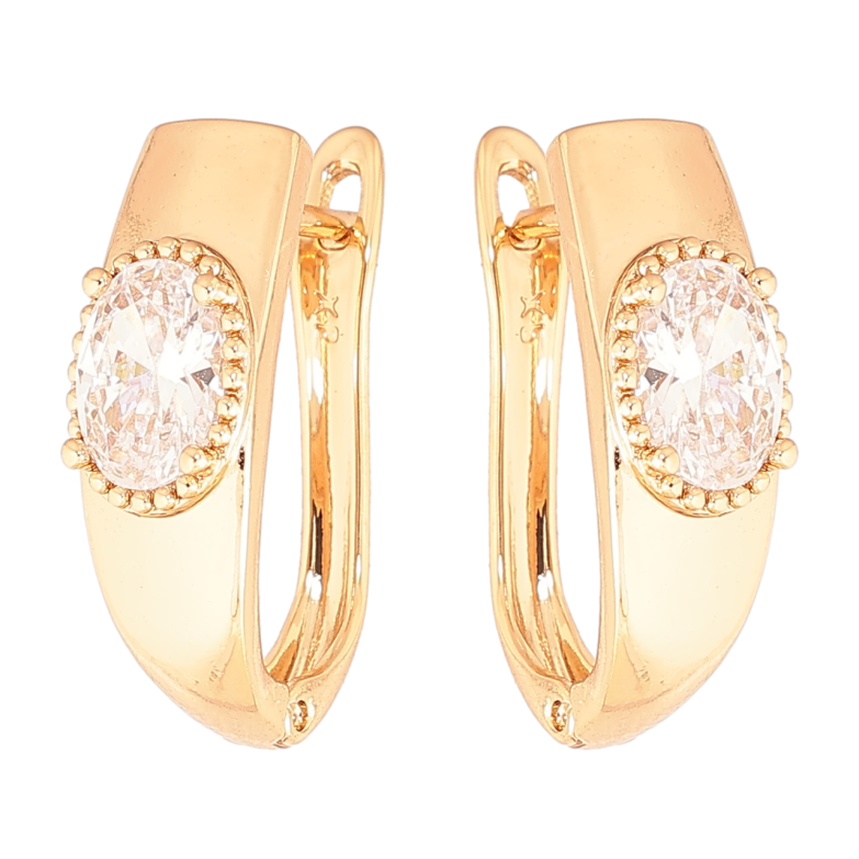 Сережки Xuping Позолота 18K англійський замок «Вставка кристал» фото №1