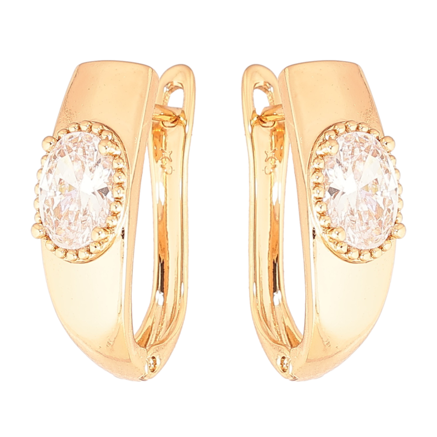 Сережки Xuping Позолота 18K англійський замок «Вставка кристал» фото №1