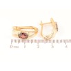Сережки Xuping Позолота 18K англійський замок «Вставка червоний кристал» фото №2