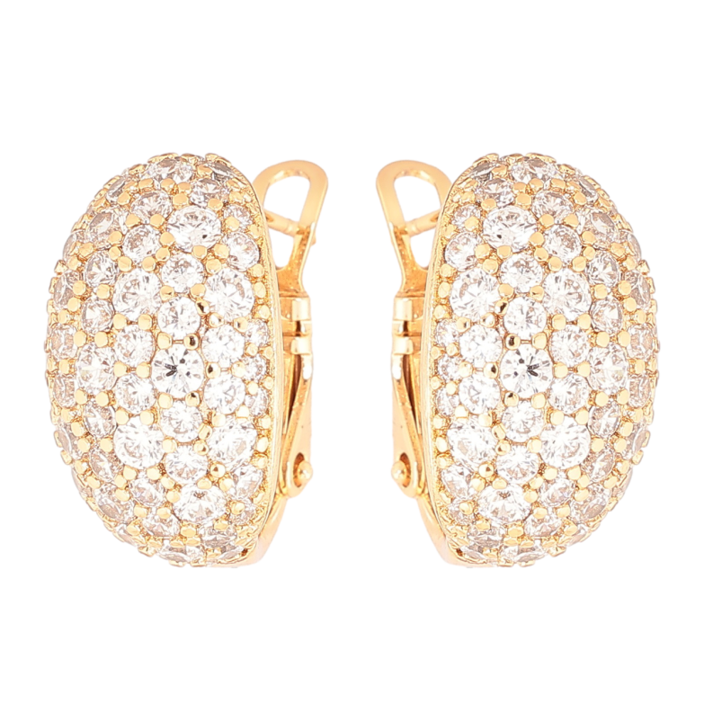 Серьги Xuping Позолота 18K итальянский замок Инкрустация кристаллами фото №1