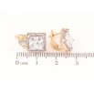 Сережки Xuping Позолота 18K + Родій англійський замок «Кристальний блиск» фото №2