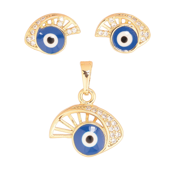 Набір Xuping Позолота 18K Сережки Кулон «Оберіг Око Фатіми» фото №16