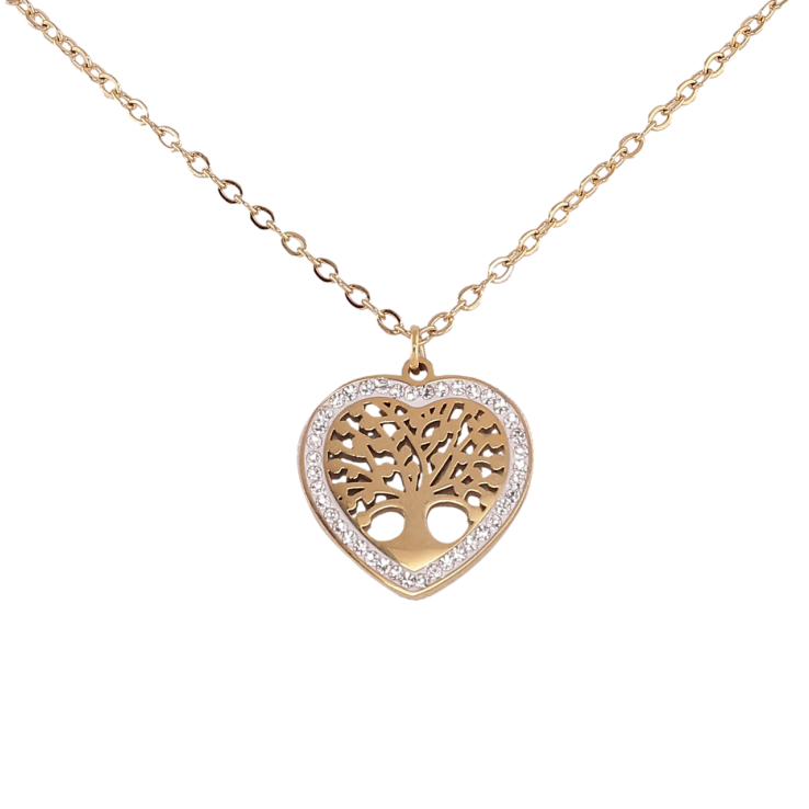Підвіска на ланцюжку Xuping ТТМ Stainless Steel колір 14К «Древо життя в сердечку» довжина 45-50см х 1.5мм фото №10 Підвіска на ланцюжку Xuping ТТМ Stainless Steel колір 14К «Древо життя в сердечку» довжина 45-50см х 1.5мм фото №10