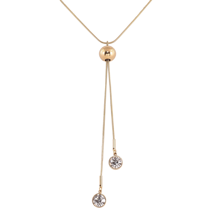 Підвіска на ланцюжку Xuping ТТМ Stainless Steel колір 14К «Кристали на ланцюжку» довжина 46-51см х 1мм фото №11 Підвіска на ланцюжку Xuping ТТМ Stainless Steel колір 14К «Кристали на ланцюжку» довжина 46-51см х 1мм фото №11