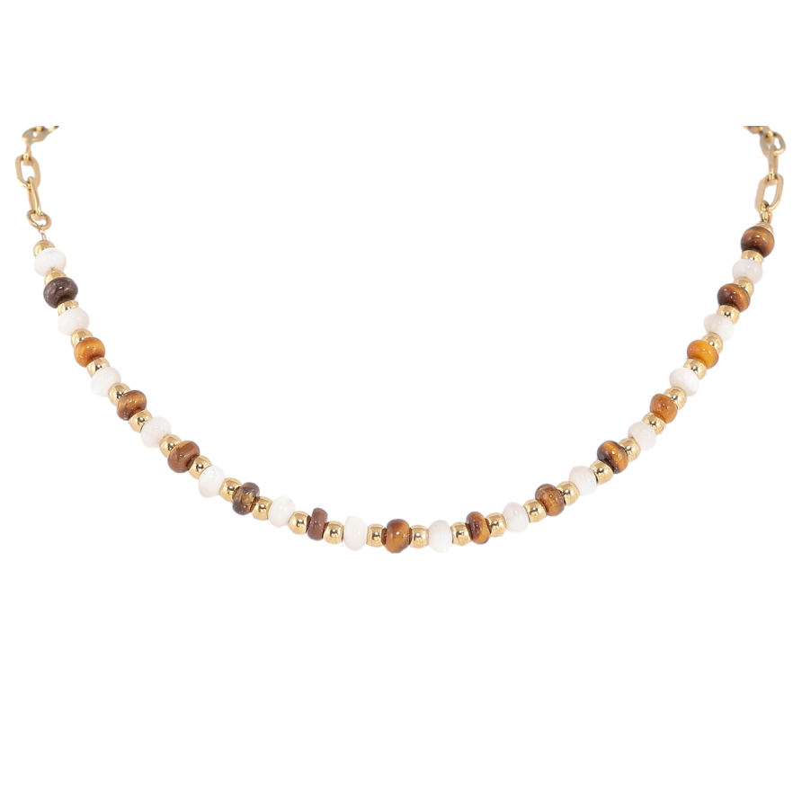 Кольє Xuping ТТМ Stainless Steel колір 14К «Різнокольорові намистини» довжина 50-55см х 3мм фото №1 Кольє Xuping ТТМ Stainless Steel колір 14К «Різнокольорові намистини» довжина 50-55см х 3мм фото №1