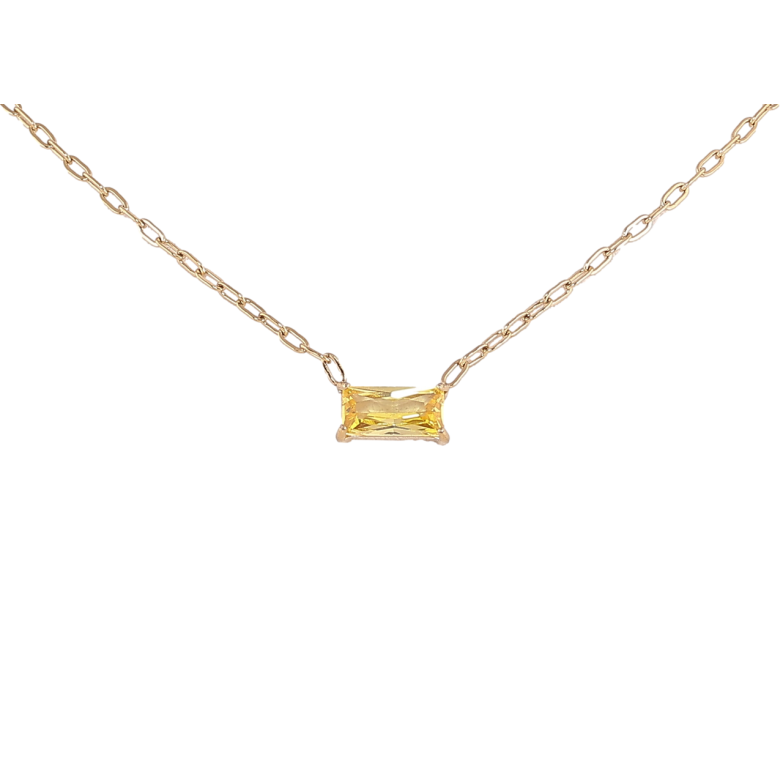 Підвіска на ланцюжку Xuping ТТМ Stainless Steel колір 14К «Жовтий кристал» довжина 45-50см х 1.5мм фото №1