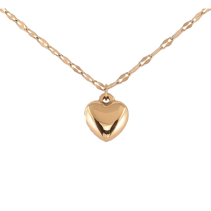 Підвіска на ланцюжку Xuping ТТМ Stainless Steel колір 14К «Сердечко» довжина 41-46см х 2мм фото №12 Підвіска на ланцюжку Xuping ТТМ Stainless Steel колір 14К «Сердечко» довжина 41-46см х 2мм фото №12