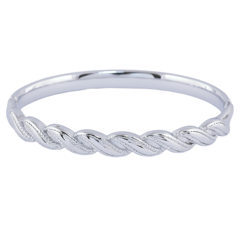 Браслет Xuping ТТМ Stainless Steel цвет Родий Декоративный узор ø 6см фото №1