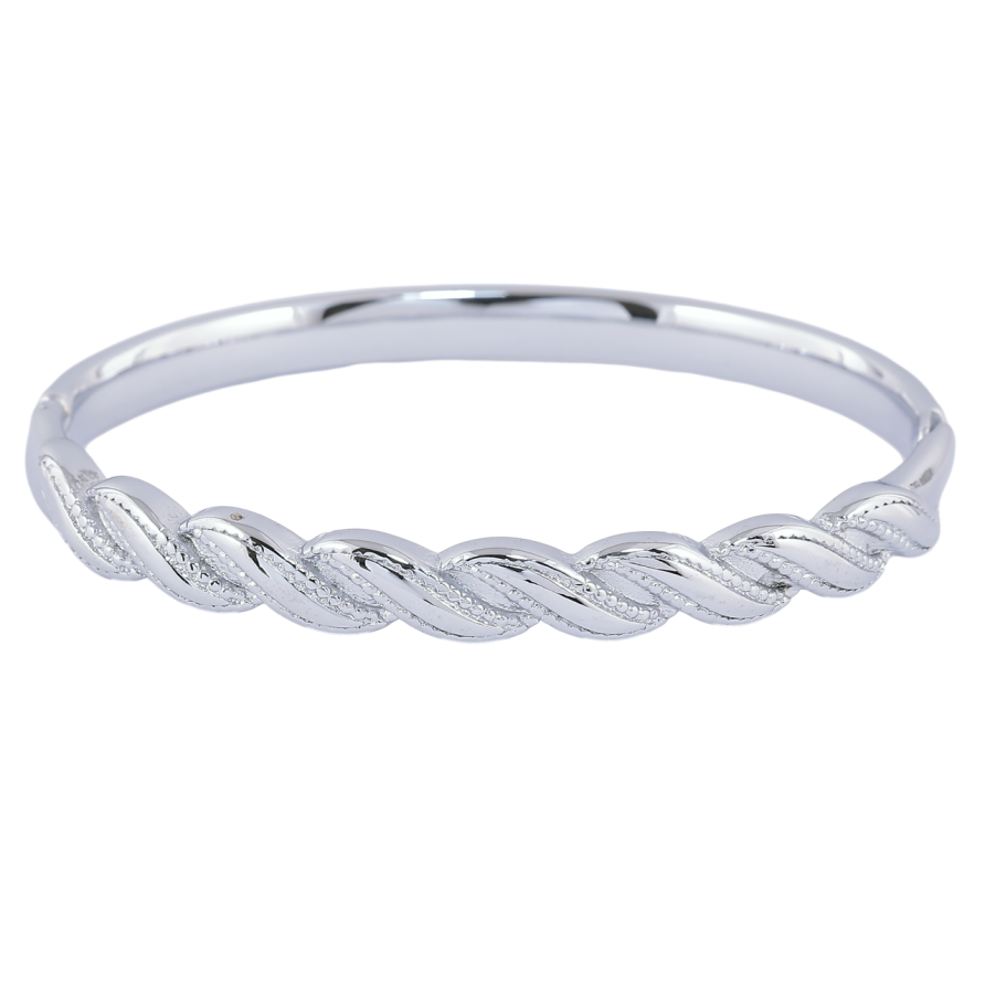 Браслет Xuping ТТМ Stainless Steel колір Родій «Декоративний візерунок» ø 6см фото №1