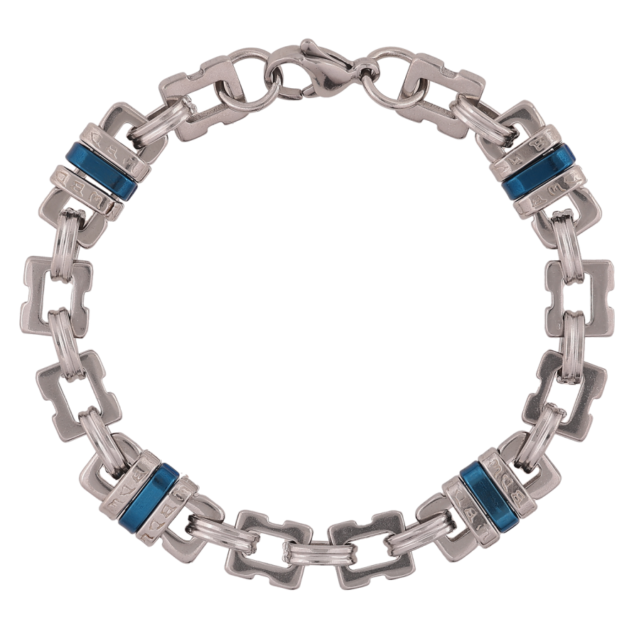 Браслет Xuping ТТМ Stainless Steel колір Родій «Декоративне плетіння» довжина 19см х 2-9мм фото №1