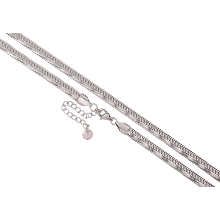 Ланцюжок Xuping ТТМ Stainless Steel колір Родій «Плетіння Снейк» довжина 43-48см х 5мм фото №17