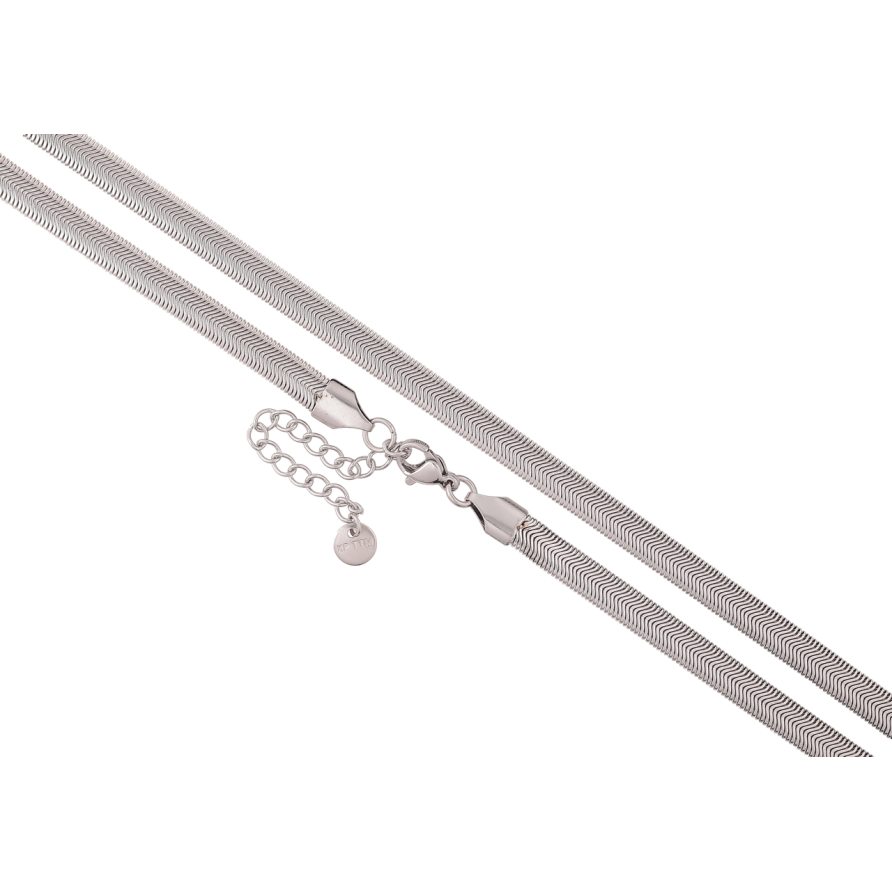 Ланцюжок Xuping ТТМ Stainless Steel колір Родій «Плетіння Снейк» довжина 43-48см х 5мм фото №1 Ланцюжок Xuping ТТМ Stainless Steel колір Родій «Плетіння Снейк» довжина 43-48см х 5мм фото №1