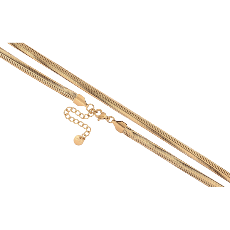 Цепочка Xuping ТТМ Stainless Steel цвет 14К Плетение Снейк длина 46-51см х 5мм фото №1