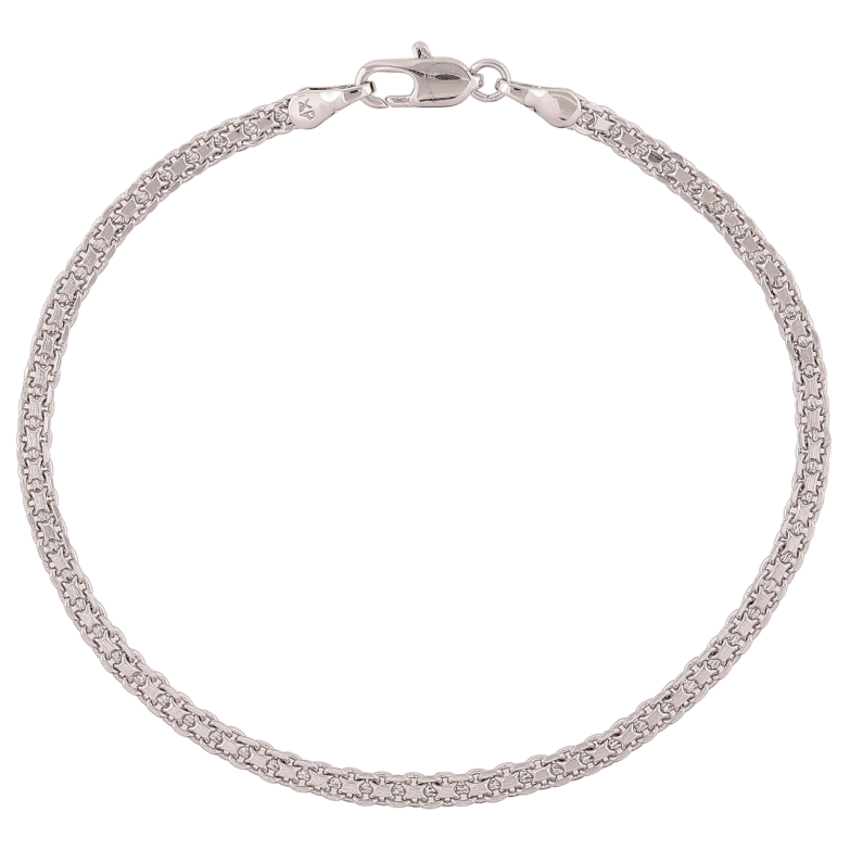 Браслет Xuping Родий Цепочка Итальянский Бисмарк длинна 19см х 3мм фото №1